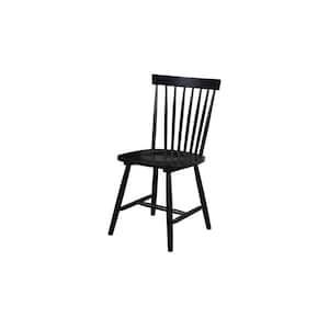 Lyra Black Wood Seat Solid Wood Side Chair Set of 2