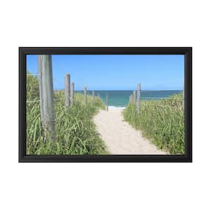 "To The Beach" by Beata Czyzowska Framed with LED Light Landscape Wall Art 16 in. x 24 in.