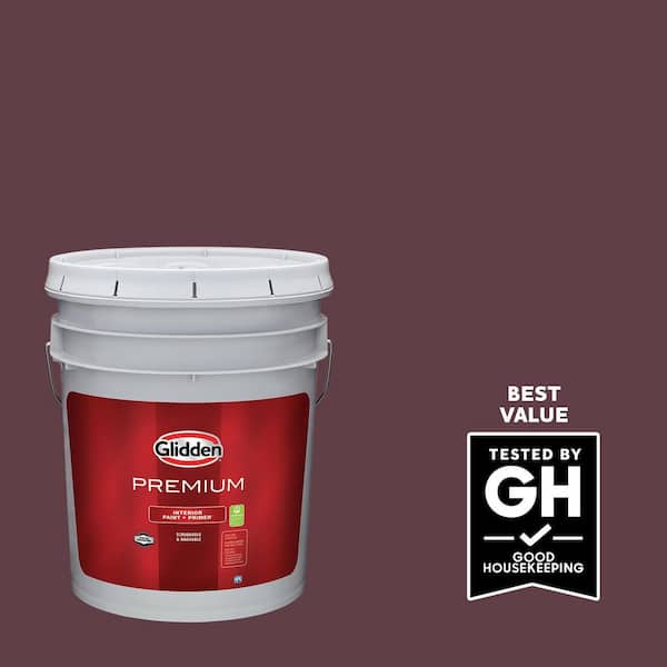 Glidden Premium 5 gal. PPG1048-7 Gooseberry Semi-Gloss Interior Latex Paint