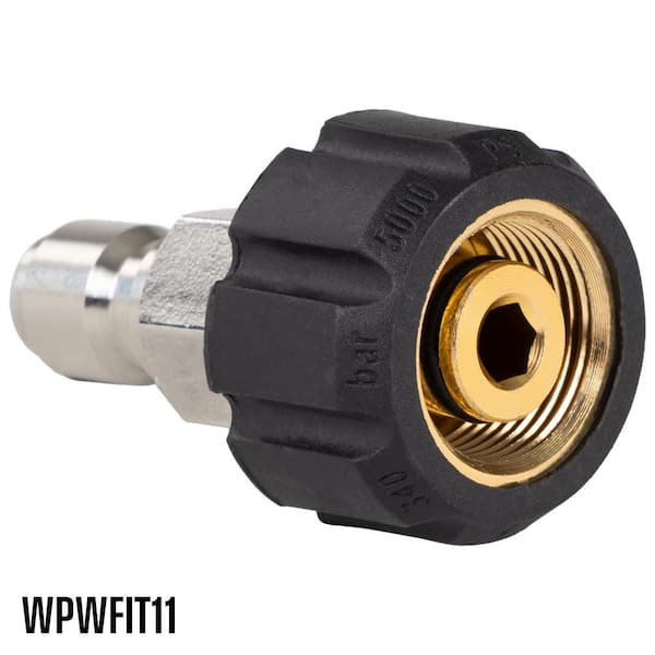 Garden Hose To Pressure Washer Adapter – 3/4 GHT To 1/4 Quick Connect, Stainless Steel, 1 Pack