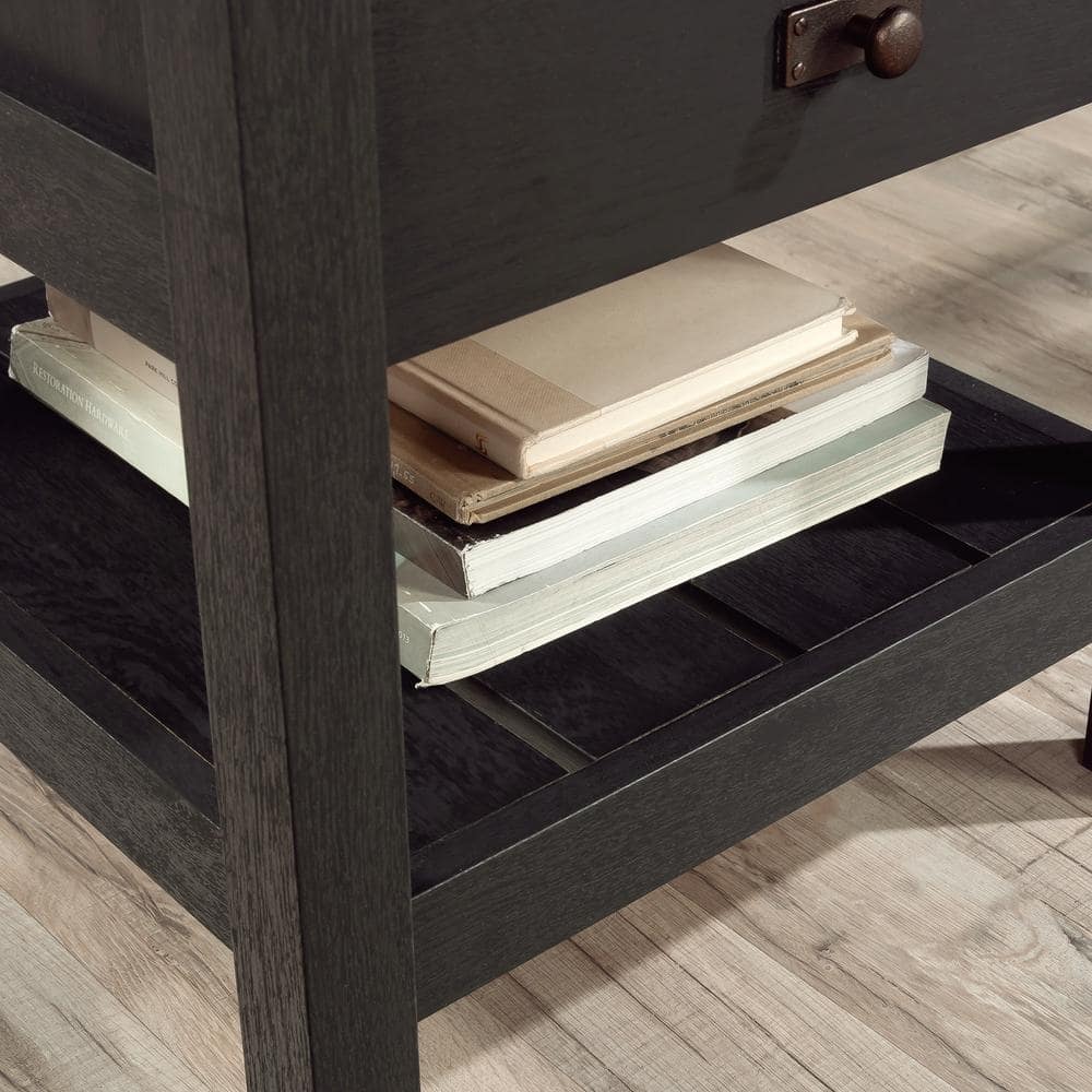 Raven Oak L-Shaped Corner Computer Desk with Drawers and Filing Cabinet