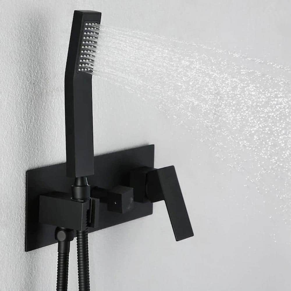Large Black Wall Mounted Rain Shower System