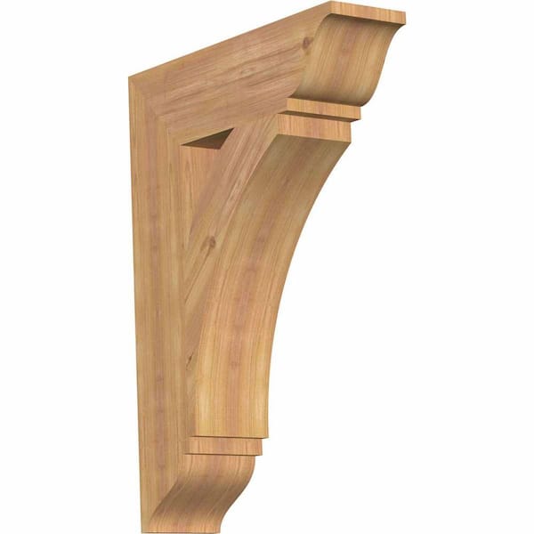 Ekena Millwork 5.5 in. x 30 in. x 22 in. Western Red Cedar Thorton Traditional Smooth Bracket
