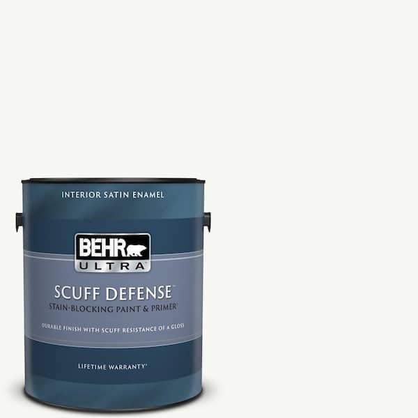BEHR ULTRA 1 gal. #PPU18-06 Ultra Pure White Extra Durable Satin Enamel Interior Paint & Primer