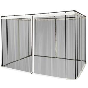 Replacement Mesh Mosquito Netting Screen Walls for 10 ft. x 10 ft. Patio Gazebo, 4-Panel Sidewalls with Zippers