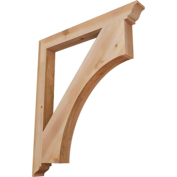 Ekena Millwork 3.5 in. x 44 in. x 38 in. Western Red Cedar Westlake Traditional Smooth Bracket