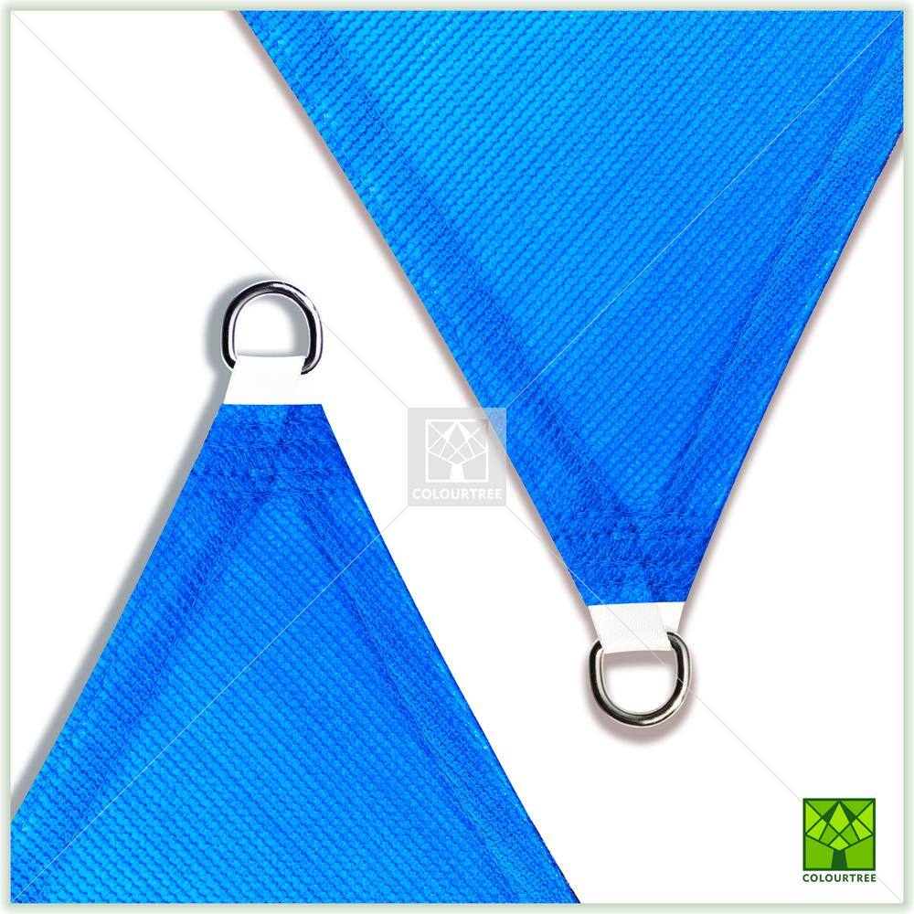 Blue 12' x 20' HDPE Rectangle Sun Shade Sail Canopy