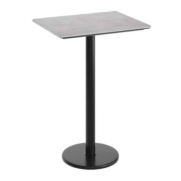 Carnegy Avenue Acadia 42 in. H Gray Faux Concrete/Black Base