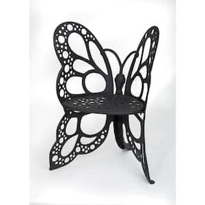 Butterfly All-Weather Metal Outdoor Lounge Chair in Black