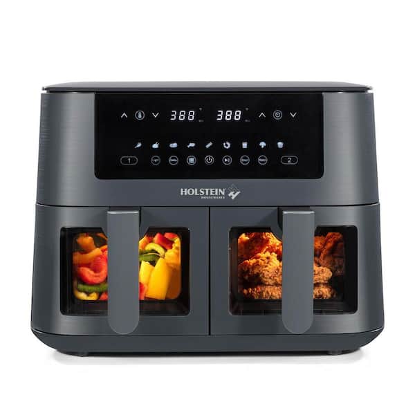 8.4 Qt. Dual Basket Digital Air Fryer Grey