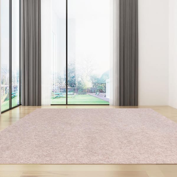 Boat Carpet 6 ft. x 13.1 ft. Polyester Texture Marine Carpet for Boats Waterproof Light Brown Carpet with Marine Backing