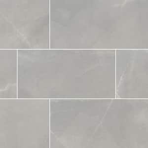 Madison Celeste 24 in. x 48 in. Polished Porcelain Stone Look Floor and Wall Tile (16 sq. ft./Case)
