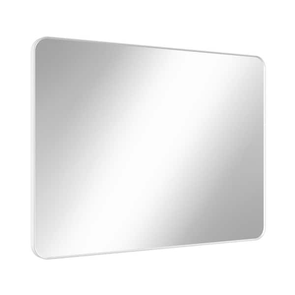 Unbranded 48 x 36 in. White Mirror: Copper-Free, 99%+ Color Restoration, Anti-Rust Aluminum Frame, Horizontal/Vertical Hanging