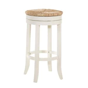 Irving 30 in. Antique White Swivel Bar Stool