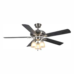 Trentino II 60 in. LED Indoor/Outdoor Brushed Nickel Ceiling Fan with Light Kit