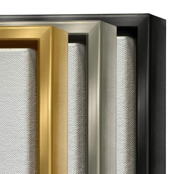 Stupell Industries Neutral Grey and Rose Gold Fashion Bookstack Black Framed Wall Art, 16 x 20