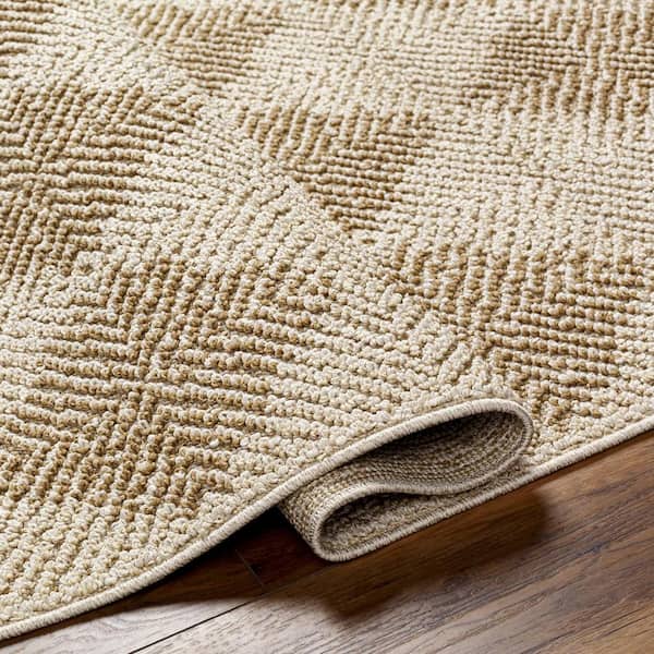 Vivir Kaya 2 ft. x 3 ft. Cottage Indoor/Outdoor Area Rug, Tan