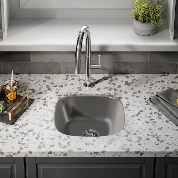 Toulouse Stainless Steel 16 in. Single Bowl Undermount Kitchen Sink