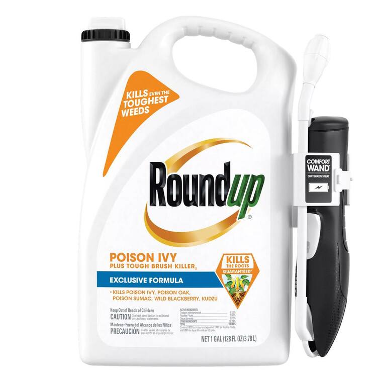 Roundup 1 Gal. Poison Ivy Plus Tough Brush Killer with Comfort Wand, Visible Results in Hours