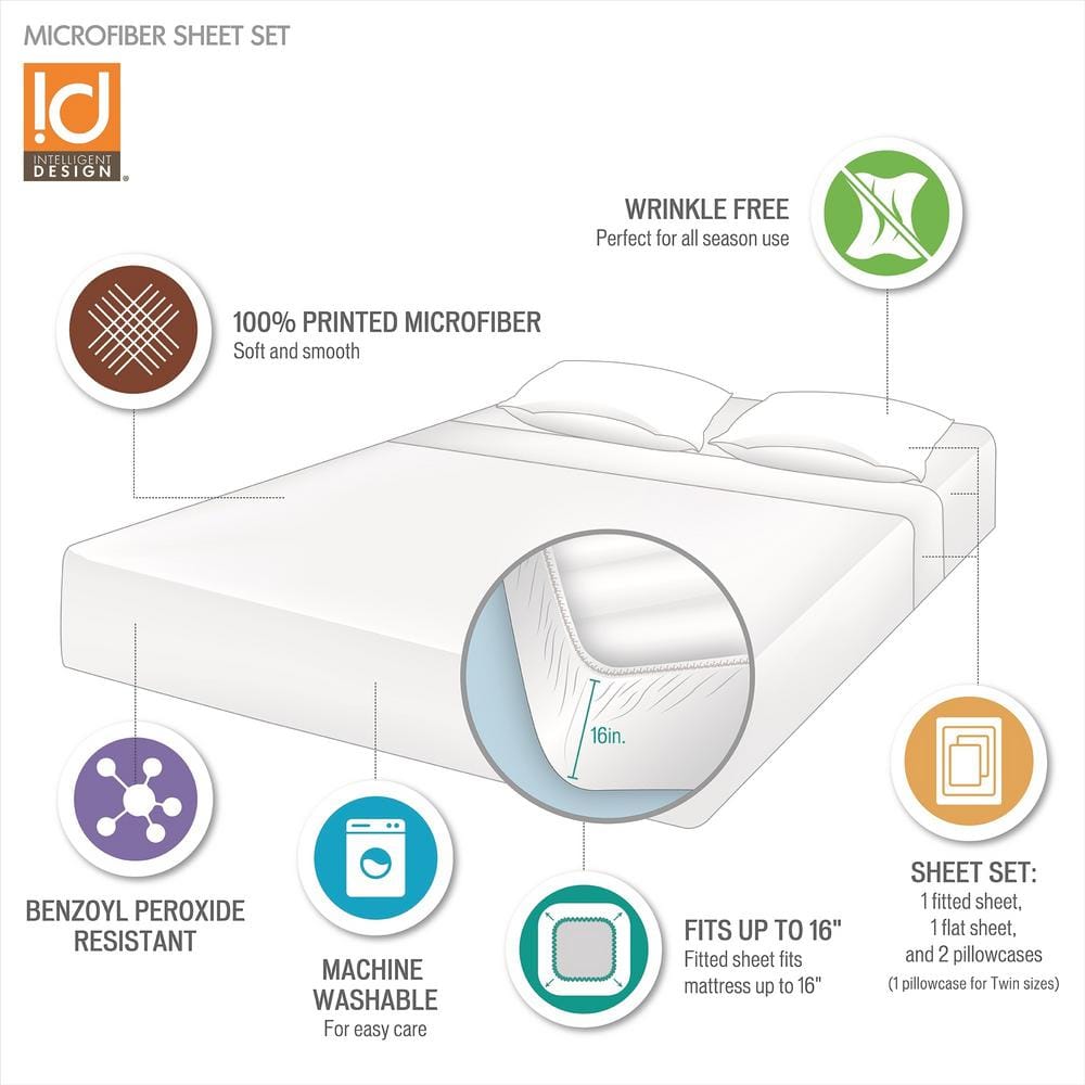 Beige Dotted Arches Queen Microfiber Sheet Set