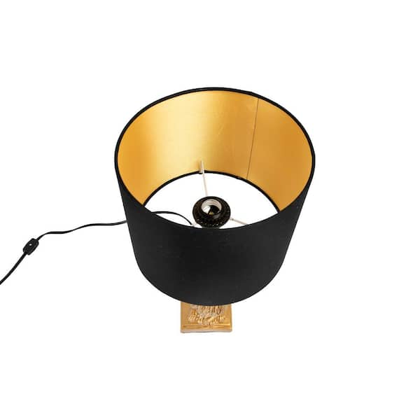 Henry Table Lamp and Shade - Black/Gold