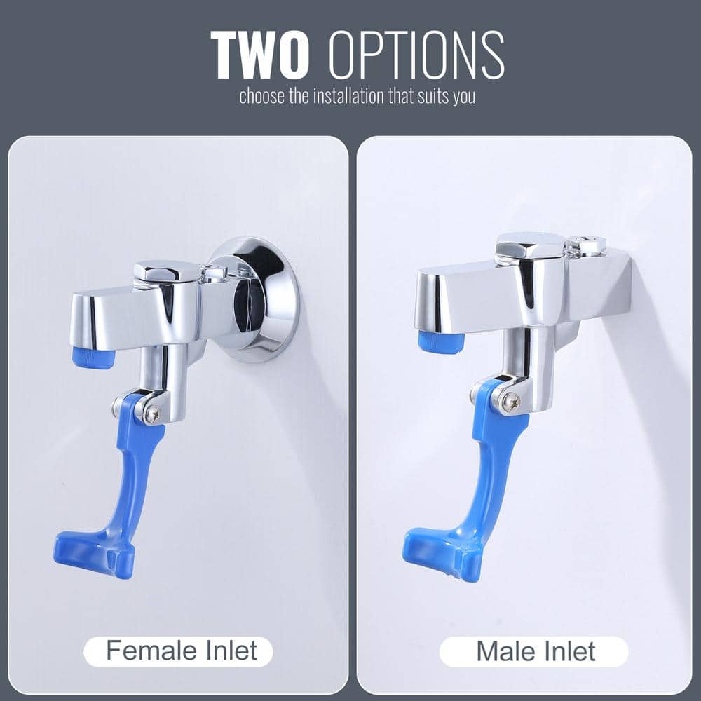 Chrome Wall Mounted Single Handle Drinking Fountain Faucet