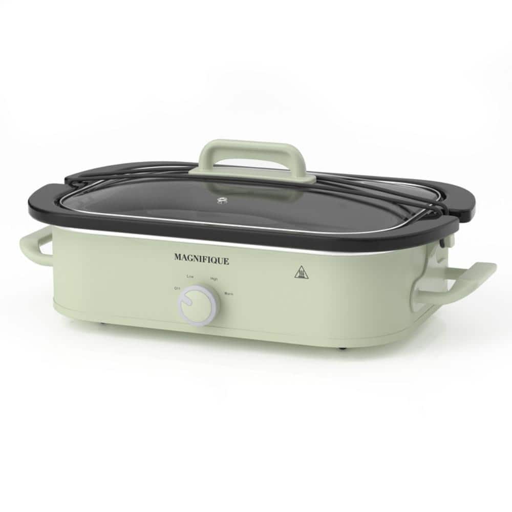4 Quart Sage Green Rectangular Manual Slow Cooker with Classic Ceramic Pot for Daily diet, Dishwasher Safe price history on PriceWatchPro