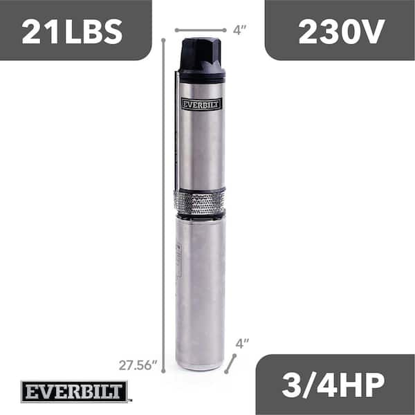 Everbilt 3/4 HP Submersible 3-Wire Well Pump HDSUB7-103 - The Home
