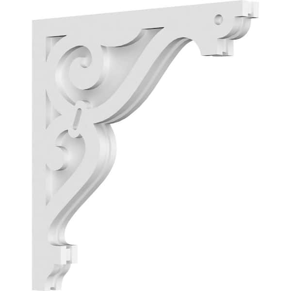 Ekena Millwork 1-7/8 in. x 22 in. x 22 in. PVC Finley Corbel