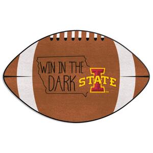 Iowa State Cyclones Brown 1.5 ft. x 2.5 ft. Southern Style Football Area Rug