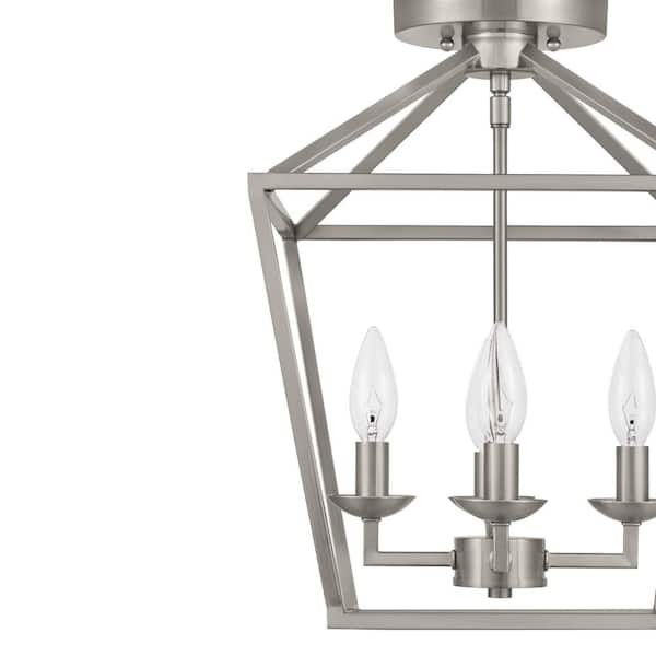 Home Decorators Collection Weyburn 16.5 in. 4-Light Brushed Nickel