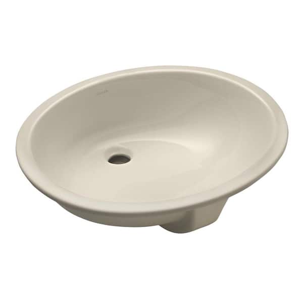 KOHLER Caxton 21-1/4 in. Vitreous China Undermount Vitreous China Bathroom Sink in Biscuit