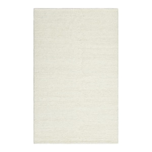 Elizabeth Ivory 9 ft. x 12 ft. Solid Hand Woven Area Rug
