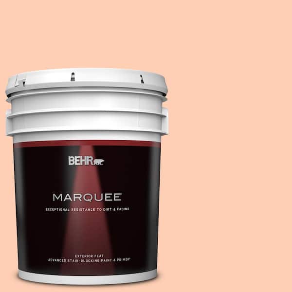 BEHR MARQUEE 5 gal. #230A-3 Apricot Lily Flat Exterior Paint & Primer