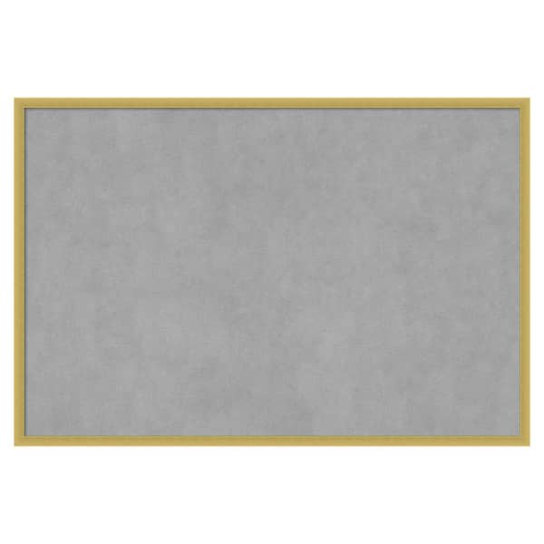 Amanti Art Svelte Polished Gold 37 in. x 25 in Framed Magnetic Board