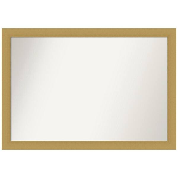 Amanti Art Grace Brushed Gold 39.5 in. W x 27.5 in. H Non-Beveled Bathroom Wall Mirror in Gold