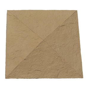 Sandstone 18 in. x 18 in. Brown Faux Polyurethane Stone Column Wrap Cap