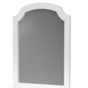 23.62 in. W x 31.5 in. H Rectangle Framed white Mirror Arch-Corner Wooden Made, Vanity Furniture, Makeup Mirror