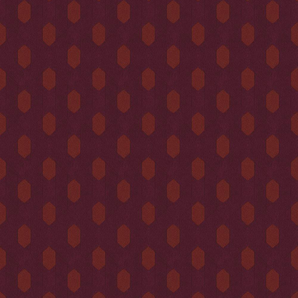 Absolutely Chic Red/Purple Art Deco Geometric Motif Vinyl on Non-Woven Non-