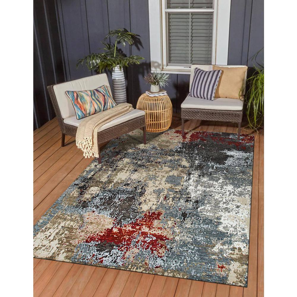 Gray 8 ft. x 10 ft. 2 in. Hand-Knotted Wool Galaxy Area Rug price history on PriceWatchPro