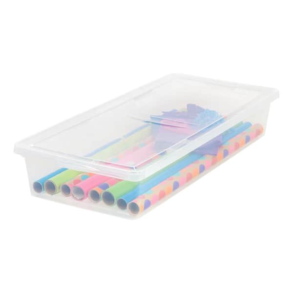 IRIS 41 Qt. Underbed Storage Box in Clear 200430 - The Home Depot