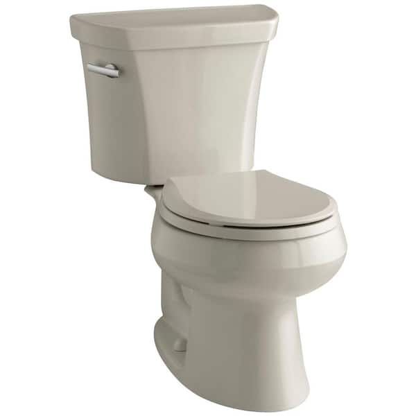 KOHLER Wellworth 2-piece 1.6 GPF Single Flush Round Toilet in Sandbar