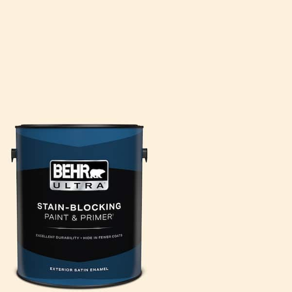 BEHR ULTRA 1 gal. #M260-1 String Cheese Satin Enamel Exterior Paint & Primer