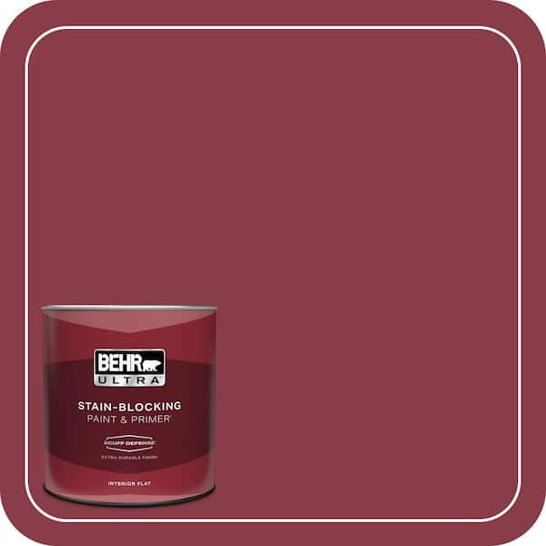 BEHR ULTRA 1 qt. #130D-7 Cranapple Extra Durable Flat Interior Paint & Primer
