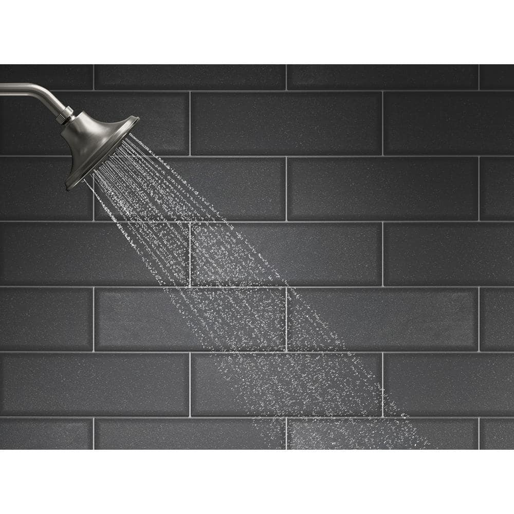 Vibrant Brushed Nickel Square Wall-Mounted Shower Faucet Set