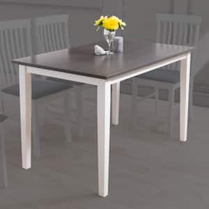Michigan 47 in. Length White and Grey Dining Table