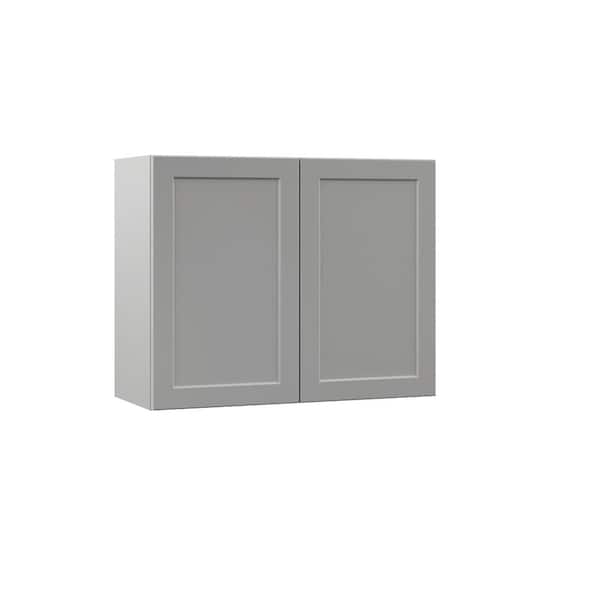 Hampton Bay Designer Series Melvern Assembled 30x24x12 in. Wall Kitchen Cabinet in Heron Gray