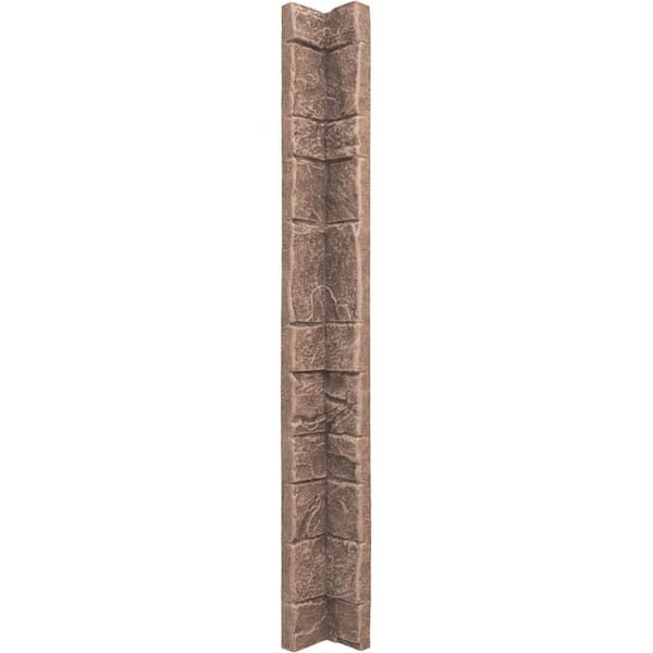 Ekena Millwork 3 in. x 3 in. North Hill Composite Universal Inside Corner for StoneWall Faux Stone Siding Panels