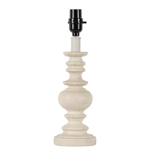 Hampton Bay Mix and Match 14 in. H Shabby White Accent Lamp Base