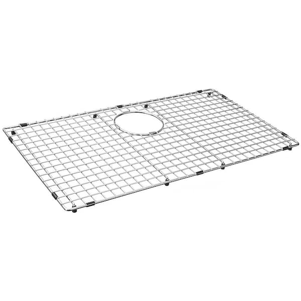 SERENE VALLEY 29.49 in. x 16.5 in. Rear Drain Heavy-Duty Stainless Steel Sink Grid